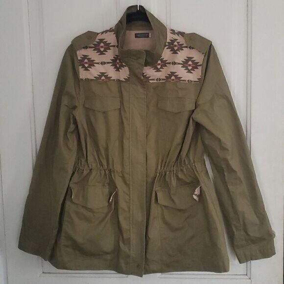 Earthbound Olive Cotton Jacket - Picture 1 of 9